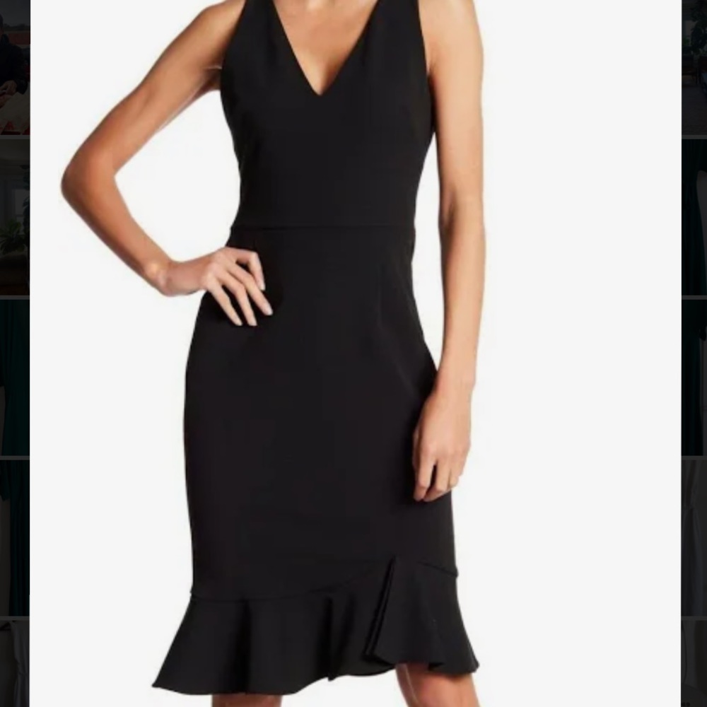 Betsey Johnson V-Neck Ruffle Hem Dress - NWT